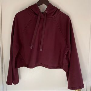 Athleta wide sleeve cropped hoodie